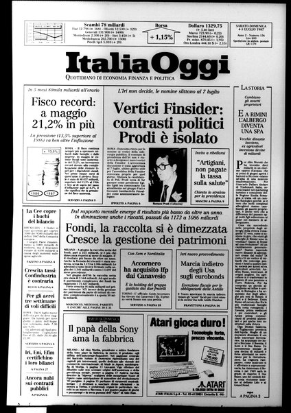 Italia oggi : quotidiano di economia finanza e politica